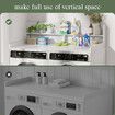 Washer and Dryer Countertop Shelf Laundry Room Storage Organiser Over The Front Load Washing Machine Table Top Shelves White 2 Tier Cover 137x70x30cm