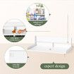Washer and Dryer Countertop Shelf Laundry Room Storage Organiser Over The Front Load Washing Machine Table Top Shelves White 2 Tier Cover 137x70x30cm