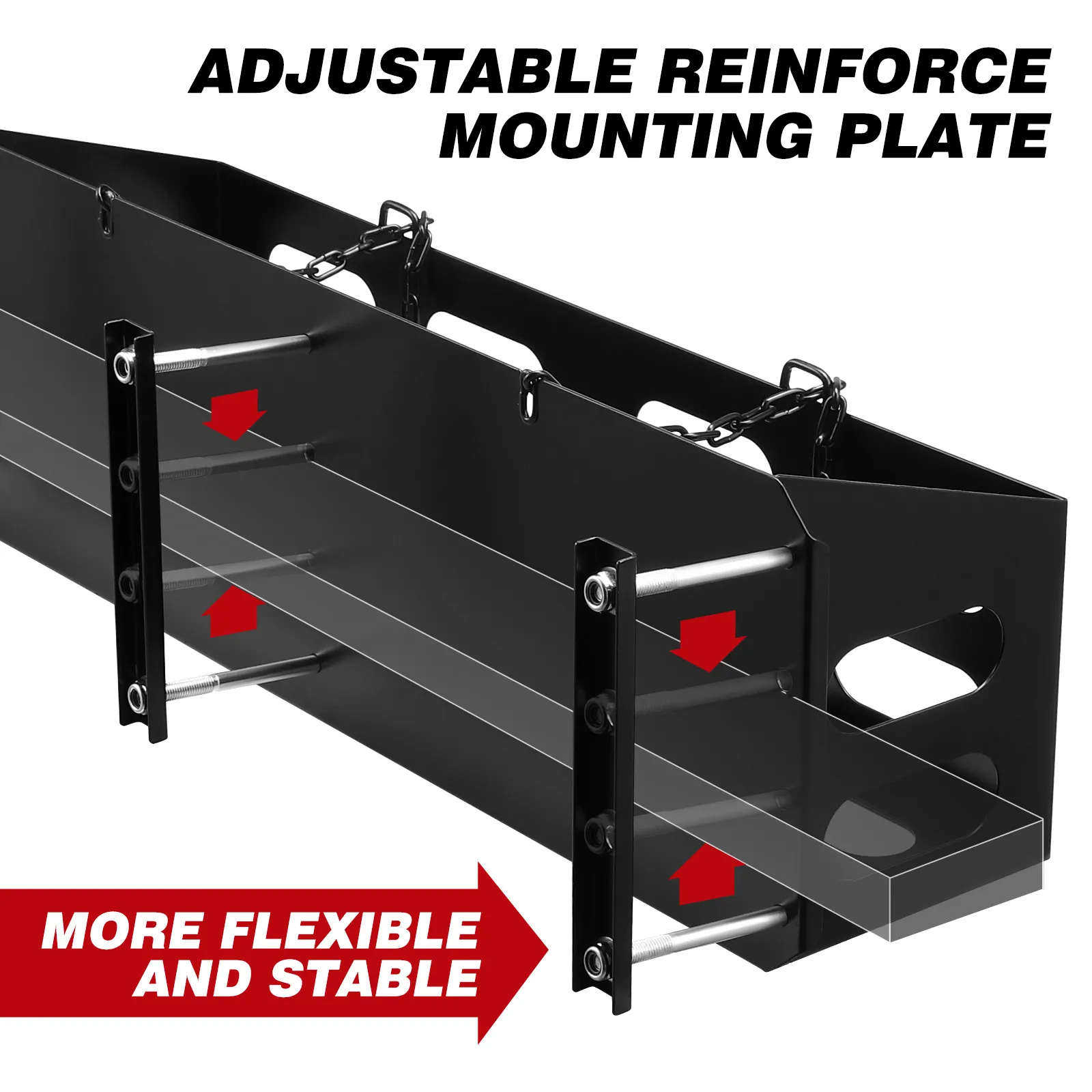 Dual Jerry Gas Can Holder Metal Lockable Fuel Jug Canister Petrol Container Rack Mount Bracket Liquid Carrier Toolbox for Camper Caravan Trailer Black