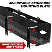 Dual Jerry Gas Can Holder Metal Lockable Fuel Jug Canister Petrol Container Rack Mount Bracket Liquid Carrier Toolbox for Camper Caravan Trailer Black