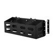 Dual Jerry Gas Can Holder Metal Lockable Fuel Jug Canister Petrol Container Rack Mount Bracket Liquid Carrier Toolbox for Camper Caravan Trailer Black
