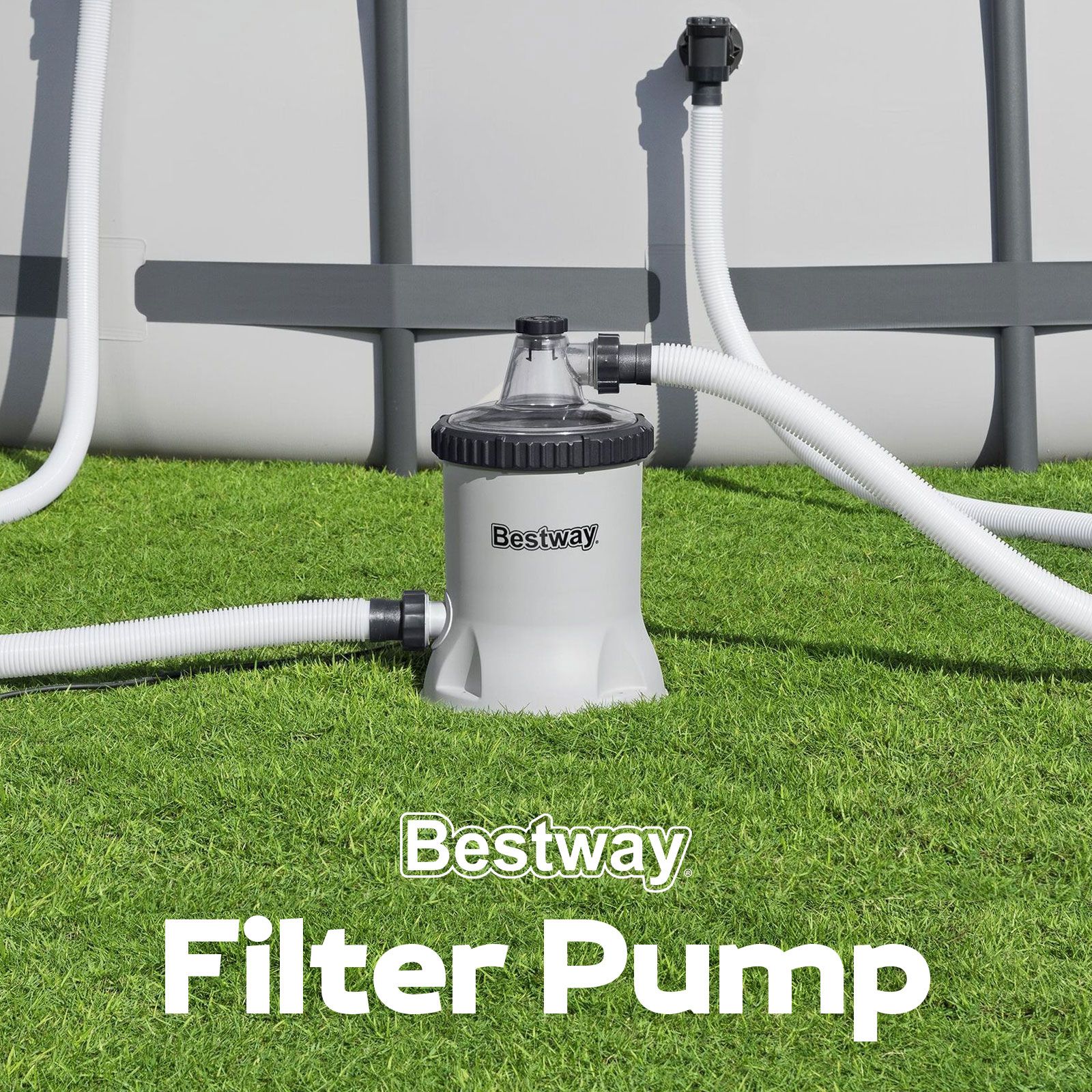 Bestway Pool Filter Pump System Above Ground Swimming Pools Cleaner 5678L/H 1500GPH Flow Rate Polysphere Water Filtration Cleaning Balls Accessories