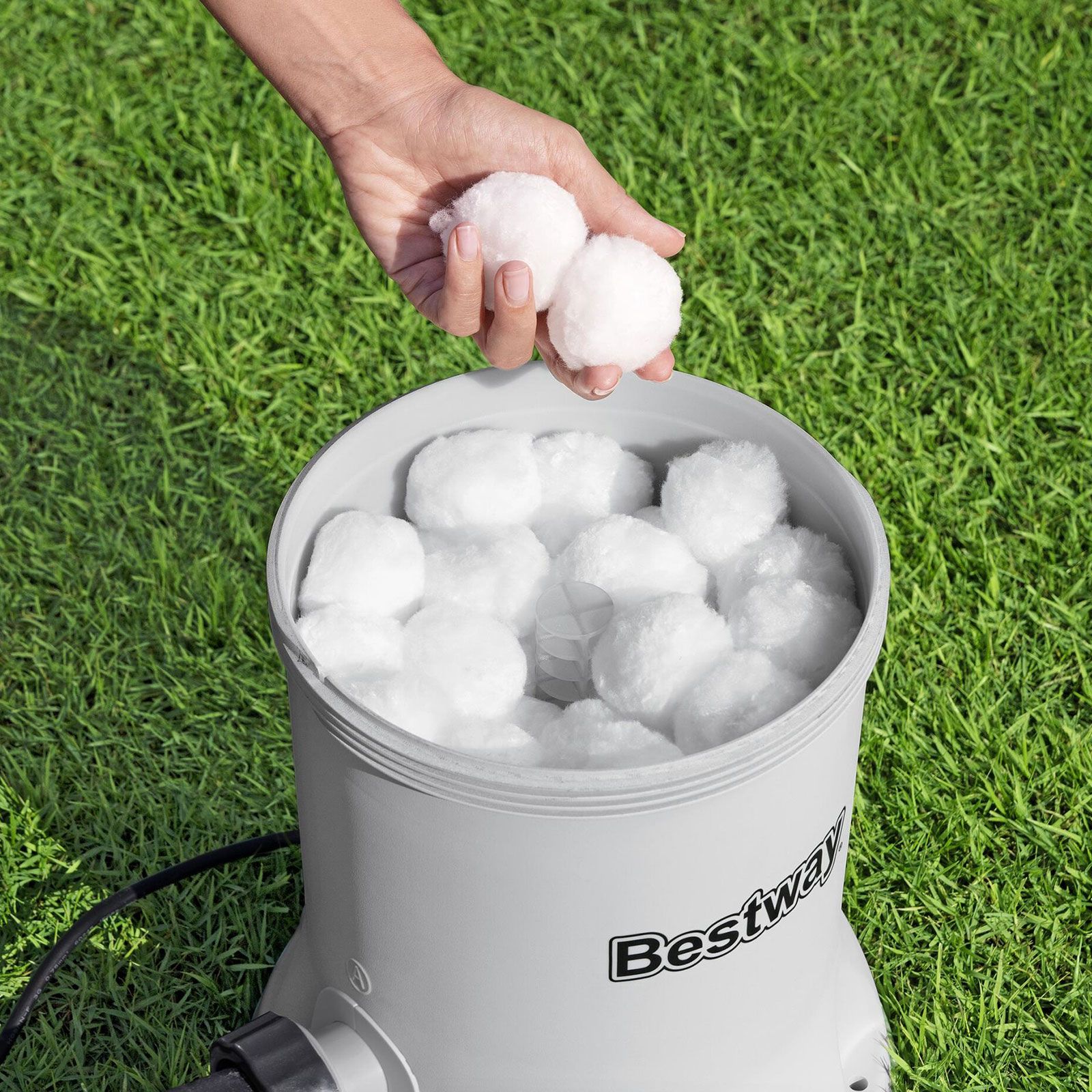 Bestway Pool Filter Pump System Above Ground Swimming Pools Cleaner 5678L/H 1500GPH Flow Rate Polysphere Water Filtration Cleaning Balls Accessories