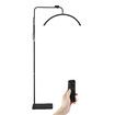 LED Beauty Floor Lamp Fill Light Half Moon for Lash Extensions Salon Tattoo Eyelash Spa Facial Nail Skincare Makeup Tool Adjustable Brightness Remote