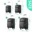 4 Piece Luggage Set Travel Suitcases Soft Shell Carry On Checked Cabin Case TSA Lock Travelling Bags Expandable Storage Hand Baggage Rolling Wheels