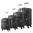 4 Piece Luggage Set Travel Suitcases Soft Shell Carry On Checked Cabin Case TSA Lock Travelling Bags Expandable Storage Hand Baggage Rolling Wheels