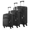 3Pcs Luggage Set Suitcases Carry On Spinner Traveller Bags Cabin Soft Shell Case Rolling Travelling Trolley Expandable Travel Storage Baggage TSA Lock
