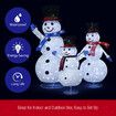 3Pcs Christmas Lights Snowman Decorations Fairy 3D LED Strip Home Display Xmas Outdoor Holiday Ornament Folding Family of 3 Figures 8 Lighting Modes