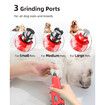 Dog Nail Grinder Quiet 45db 6 Speed Pet Nail Grinder with 2 LED Lights,Professional 3 Ports Rechargeable Electric Dog Nail Trimmer with Dust Cap