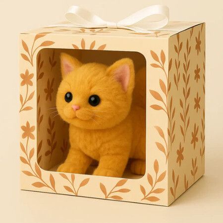 Realistic Cat Toy Sound Motion Interactive Lifelike Kitten Christmas kids Present COL Yellow