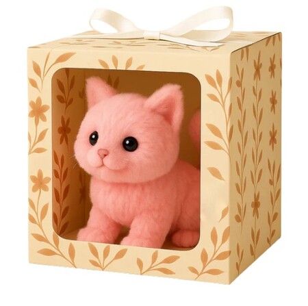 Realistic Cat Toy Sound Motion Interactive Lifelike Kitten Christmas kids Present COL Pink