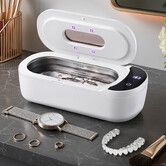 Ultrasonic UV Cleaner Dentures Aligner Retainer Cleaning Device Machine Whitening Tray Jewellery Eyeglasses Watch Straps Dentures Diamond Rings 400ml