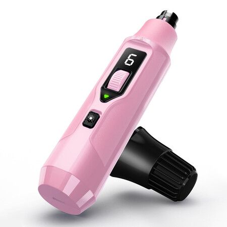 7 Speed Pet Nail Grinder with Light Heavy Duty,Whisper Quiet Nail Trimmer for Dogs,Cats,Birds & Small Animals Single Handed Operation