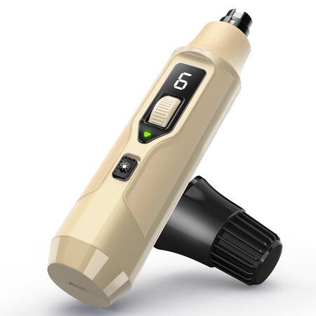 7 Speed Pet Nail Grinder with Light Heavy Duty,Whisper Quiet Nail Trimmer for Dogs,Cats,Birds & Small Animals Single Handed Operation
