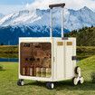 Foldable Shopping Cart Trolley Dolly Basket Stair Climbing Utility Crate Luggage Grocery Storage Rolling Stairs Personal Granny Travel Market Camping