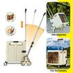 Foldable Shopping Cart Trolley Dolly Basket Stair Climbing Utility Crate Luggage Grocery Storage Rolling Stairs Personal Granny Travel Market Camping