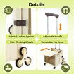 Foldable Shopping Cart Trolley Dolly Basket Stair Climbing Utility Crate Luggage Grocery Storage Rolling Stairs Personal Granny Travel Market Camping