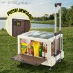 Shopping Cart Foldable Trolley Dolly Grocery Basket Crate Wheeled Storage Box Bag Picnic Table Utility Market Granny Camping Travel Swivel Portable