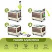 Shopping Cart Foldable Trolley Dolly Grocery Basket Crate Wheeled Storage Box Bag Picnic Table Utility Market Granny Camping Travel Swivel Portable