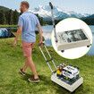 Shopping Cart Foldable Trolley Dolly Grocery Basket Crate Wheeled Storage Box Bag Picnic Table Utility Market Granny Camping Travel Swivel Portable