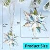 2025 Annual Christmas Ornaments Crystal Snowflake Star,Sparkly Crystal Ornament for Christmas Tree,Beautiful Ornaments for Women Girls