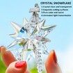 2025 Annual Christmas Ornaments Crystal Snowflake Star,Sparkly Crystal Ornament for Christmas Tree,Beautiful Ornaments for Women Girls