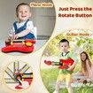 2 in 1 Musical Instruments Piano Toy Electric Guitars with Strap Music Toys for Boys Girls Gifts (Red)