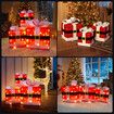 Christmas Lights LED Lighted Gift Boxes Tree Decorations Outdoor Indoor Light Up Presents Ornaments Warm White Fairy Lighting Wedding Holiday Garden
