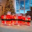 Christmas Lights LED Lighted Gift Boxes Tree Decorations Outdoor Indoor Light Up Presents Ornaments Warm White Fairy Lighting Wedding Holiday Garden