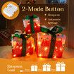LED Christmas Lights Decorations Outside String Lighted Red Gift Boxes Presents Ornament Xmas Holiday Garden Party Display Battery Powered Lighting