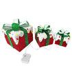 LED Christmas Lights Decorations Outside String Lighted Red Gift Boxes Presents Ornament Xmas Holiday Garden Party Display Battery Powered Lighting