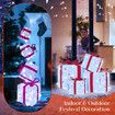 80 LED Christmas Lights Decorations 3D Lighted Gift Box Tower Xmas Tree Ornaments Outdoor Indoor Fairy Lighting Display Presents Warm White Stackable