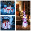 80 LED Christmas Lights Decorations 3D Lighted Gift Box Tower Xmas Tree Ornaments Outdoor Indoor Fairy Lighting Display Presents Warm White Stackable