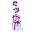 80 LED Christmas Lights Decorations 3D Lighted Gift Box Tower Xmas Tree Ornaments Outdoor Indoor Fairy Lighting Display Presents Warm White Stackable