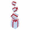 80 LED Christmas Lights Decorations 3D Lighted Gift Box Tower Xmas Tree Ornaments Outdoor Indoor Fairy Lighting Display Presents Warm White Stackable