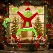 Christmas Grinchs Decorations,120cm Large Green Christmas Funny Doll with Stocking,Bendable Arms & Legs,Whimsical Plush Decoration