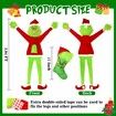 Christmas Grinchs Decorations,120cm Large Green Christmas Funny Doll with Stocking,Bendable Arms & Legs,Whimsical Plush Decoration