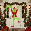 Christmas Grinchs Decorations,120cm Large Green Christmas Funny Doll with Stocking,Bendable Arms & Legs,Whimsical Plush Decoration