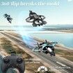 Fighter Jet 3D Flips Gravity Altitude Hold One Key Throw To Fly Remote Control Quadcopter Dual Battery Christmas Birthday Gift COL Camouflage Blue