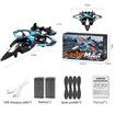 Fighter Jet 3D Flips Gravity Altitude Hold One Key Throw To Fly Remote Control Quadcopter Dual Battery Christmas Birthday Gift COL Camouflage Blue