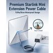 Starlink Mini DC Extension Cable 18CM, Waterproof Power Converter Adapter, Female to Male Plug, Compatible with Starlink Mini Pipe Adapter