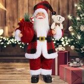 12 Inch Santa Claus Doll, Standing Santa Claus Figure Christmas Figurine Ornaments for New Year Christmas Holiday Party Home Decoration