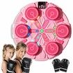 Music Boxing Machine,Bluetooth Wall Mounted Punching Pad with Gloves,Rhythm Lights Two-Player Battle Home Gym Equipment,Sport Toys Gifts