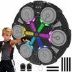 Music Boxing Machine,Bluetooth Wall Mounted Punching Pad with Gloves,Rhythm Lights Two-Player Battle Home Gym Equipment,Sport Toys Gifts