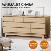 ALFORDSON 10 Chest of Drawers Minimalist Storage Cabinet Dresser Tallboy Wood