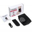 Cordless Heating Vibration Foot Ankle Massager Rechargeable Dual Motor Hot Compress Ankle Calf Arm Wrap Massage Belt,Black
