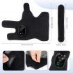 Cordless Heating Vibration Foot Ankle Massager Rechargeable Dual Motor Hot Compress Ankle Calf Arm Wrap Massage Belt,Black