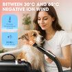 Dog Hair Dryer Vacuum Pet Cat Grooming Kit 4 Nozzles Hairdryer Blower Adjustable Blow Speed Temp Control Negative Ion Blaster Heater Low Noise 2200W