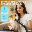 Dog Cat Hair Dryer Pet Grooming Kit Blow Hairdryer Blower Heater Air Blaster 2200W Low Noise Adjustable Speed Temperature Negative Ion Wind 4 Nozzles