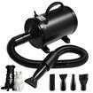 Dog Cat Hair Dryer Pet Grooming Kit Blow Hairdryer Blower Heater Air Blaster 2200W Low Noise Adjustable Speed Temperature Negative Ion Wind 4 Nozzles